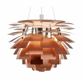 Louis Poulsen Ph Artichoke Outdoor Pendant 2726 Led 3000 K 96 W Dali ?60 Cm, Copper ambient lighting fixture
