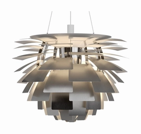 Louis Poulsen Ph Artichoke Outdoor Pendant 2736 Led 3000 K 96 W Dali ?84 Cm, Stainless Steel ambient lighting fixture