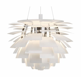 Louis Poulsen Ph Artichoke Outdoor Pendant 3631 Led 2700 K 96 W Dali ?60 Cm, White ambient lighting fixture