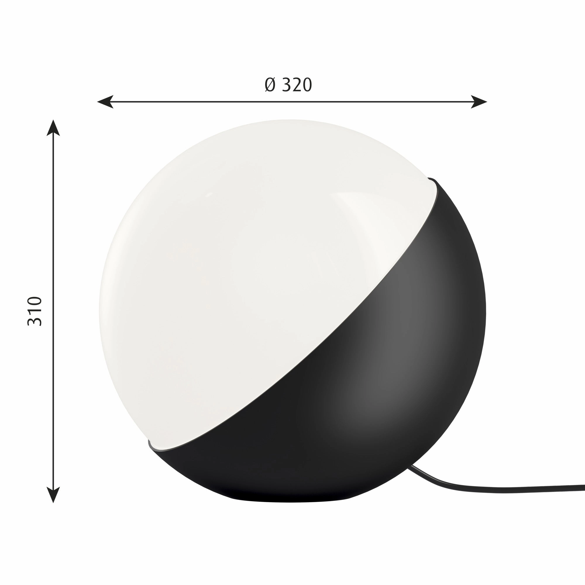 Louis Poulsen Vl Studio 320 Table/Floor Lamp, Black