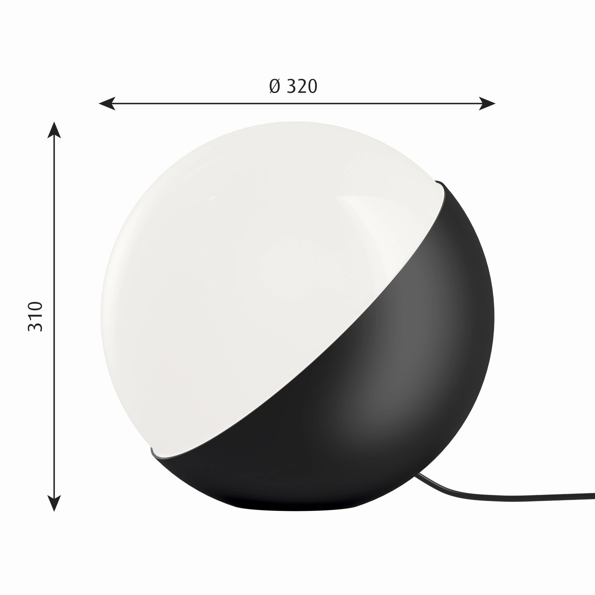Louis Poulsen Vl Studio 320 Table/Floor Lamp, Black