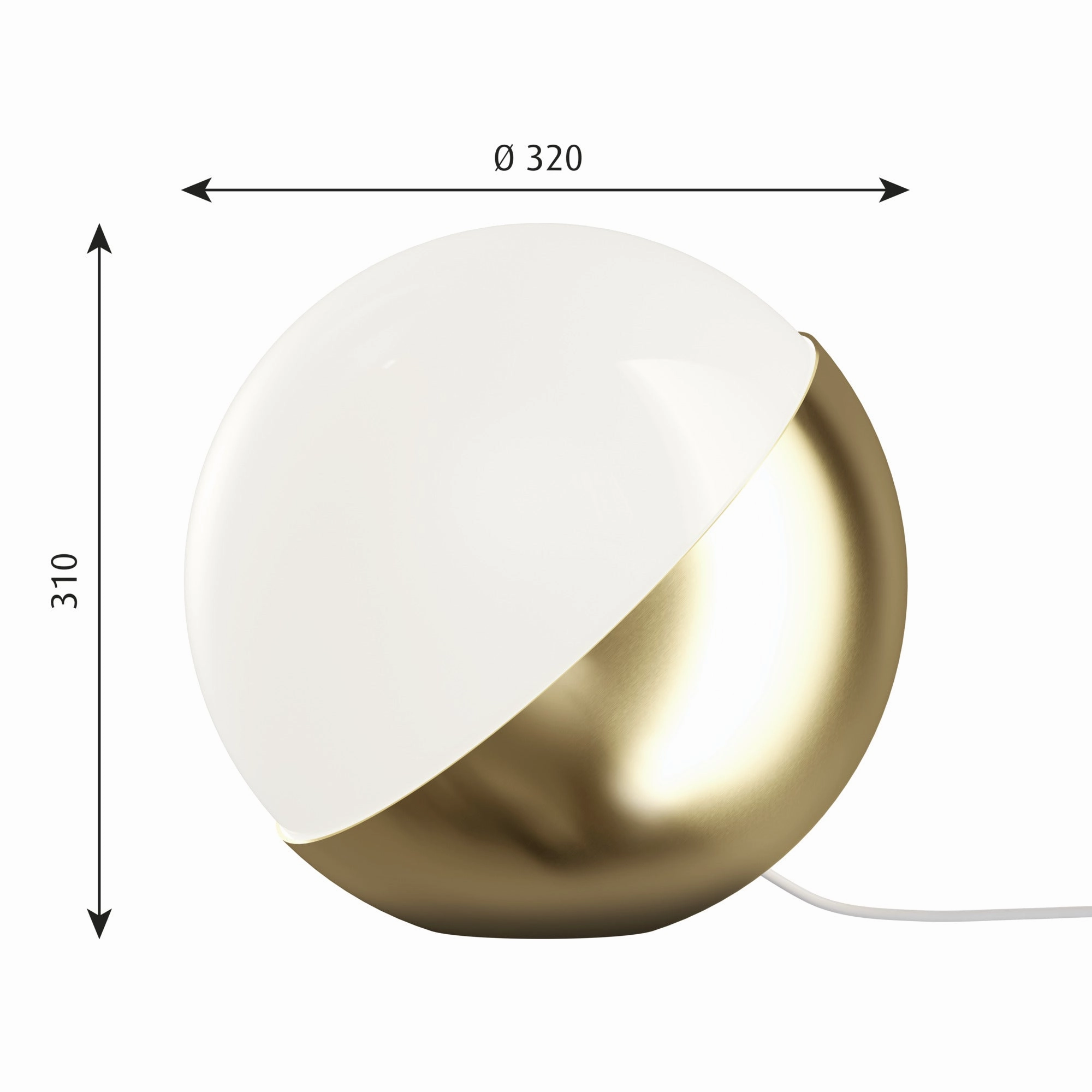 Louis Poulsen Vl Studio 320 Table/Floor Lamp, Brass