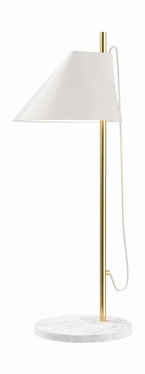 Louis Poulsen Yuh Table Lamp, Brass/White designer outdoor lamp