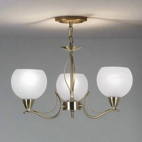 Luanda 3 Light Antique Brass Pendant Chandelier simple ceiling design light