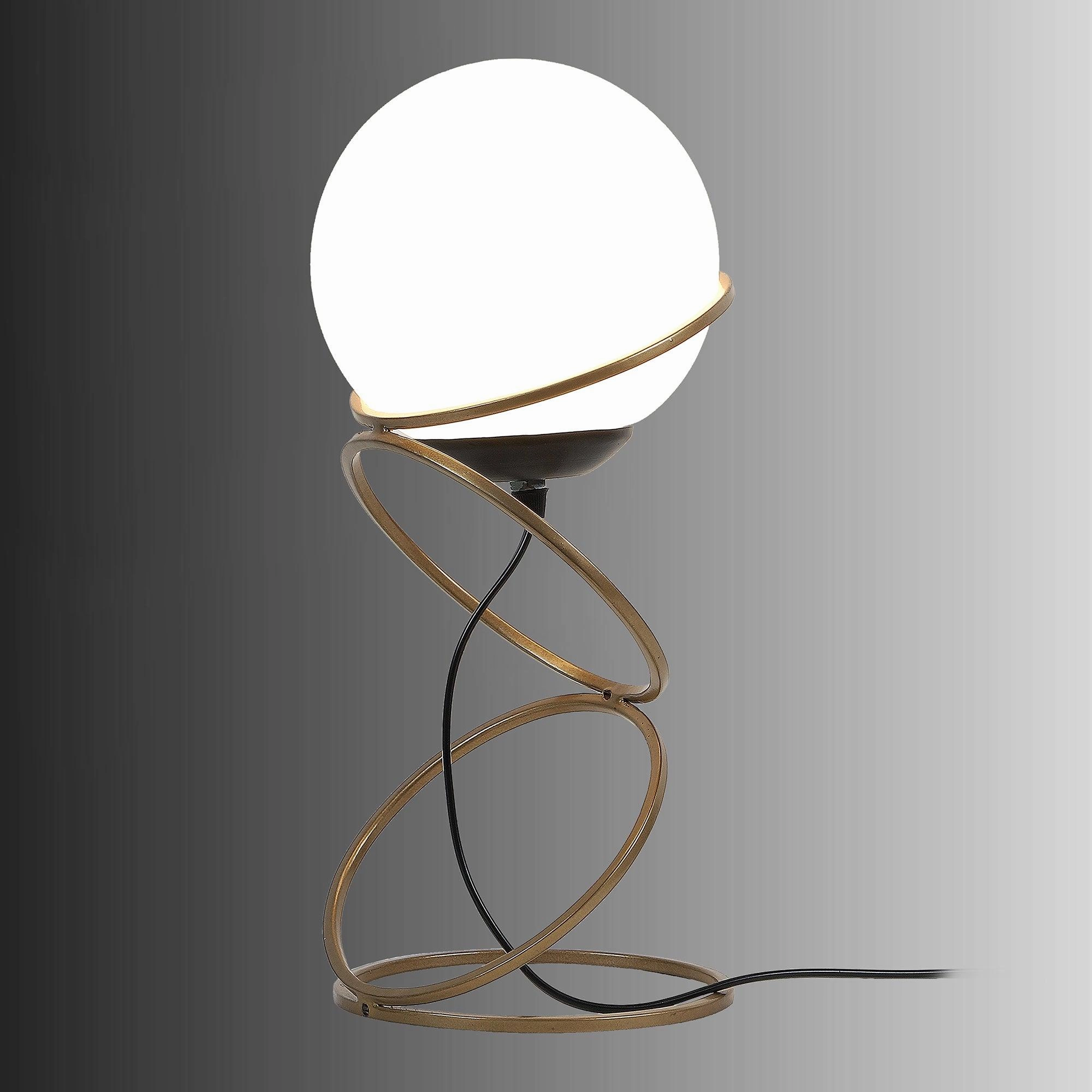 Lucca Gold Table Lamp With Metal Base By SS Lightings