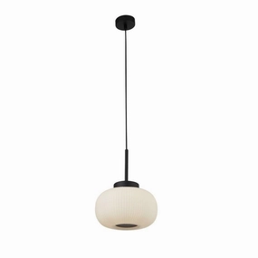 Lumina 1 Light Frosted Ribbed Glass Ceiling Pendant minimalist ceiling light