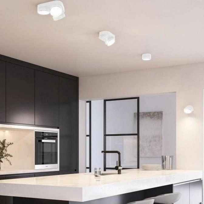 Lutec Stanos LED 3 Lamp Flush White Ceiling Light