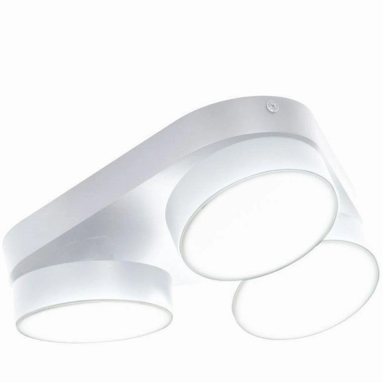 Lutec Stanos LED 3 Lamp Flush White Ceiling Light