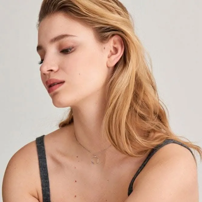 Luxe Minimalism Rhodium Luxe Curve Necklace N024-03H Ania Haie Jewellery