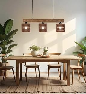 Lyon Brown Wooden Series Hanging Lamp (BULB NOT INCLUDED) contemporary ceiling fixture
