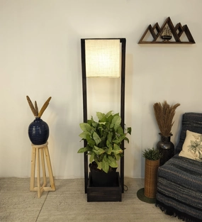 Lyon Wooden Floor Lamp garden LED light