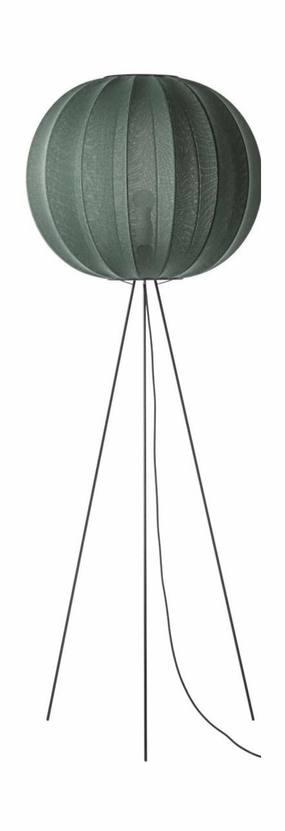 Made By Hand Knit Wit 60 Round Floor Lamp High, Tweed Green garden LED light