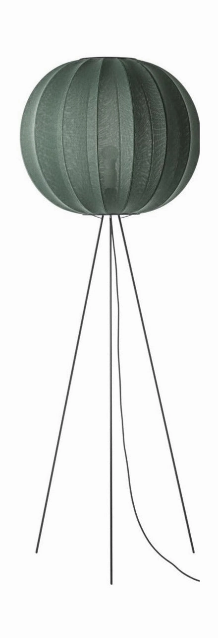 Made By Hand Knit Wit 60 Round Floor Lamp High, Tweed Green garden LED light
