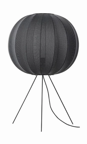 Made By Hand Knit Wit 60 Round Floor Lamp Medium, Black garden LED light