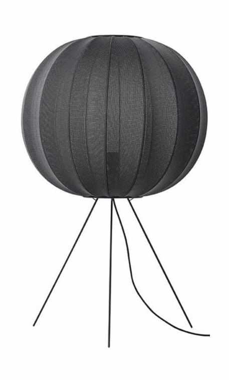 Made By Hand Knit Wit 60 Round Floor Lamp Medium, Black garden LED light