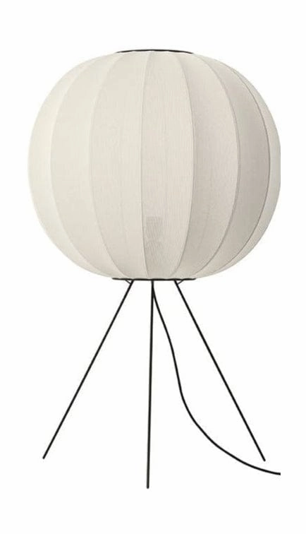 Made By Hand Knit Wit 60 Round Floor Lamp Medium, Pearl White garden LED light