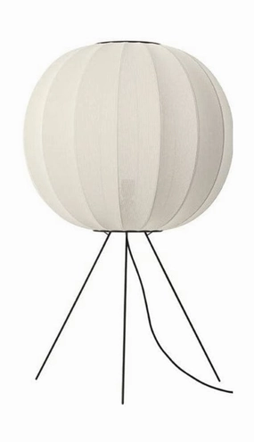 Made By Hand Knit Wit 60 Round Floor Lamp Medium, Pearl White garden LED light