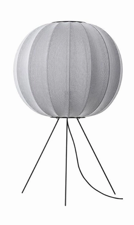 Made By Hand Knit Wit 60 Round Floor Lamp Medium,Silver garden LED light