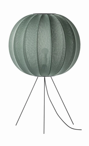 Made By Hand Knit Wit 60 Round Floor Lamp Medium, Tweed Green garden LED light