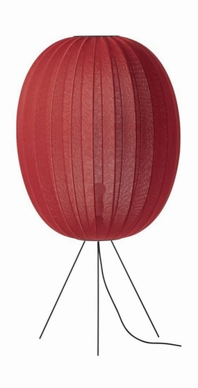 Made By Hand Knit Wit 65 High Oval Floor Lamp Medium, Maple Red garden LED light
