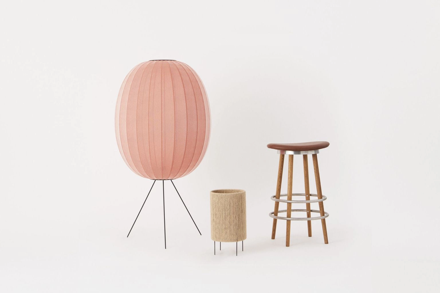 Made By Hand Knit Wit 65 High Oval Floor Lamp Medium, Seaweed