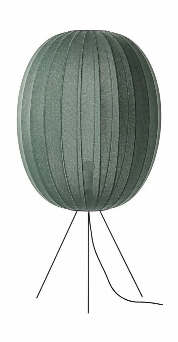 Made By Hand Knit Wit 65 High Oval Floor Lamp Medium, Tweed Green garden LED light