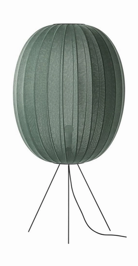 Made By Hand Knit Wit 65 High Oval Floor Lamp Medium, Tweed Green garden LED light