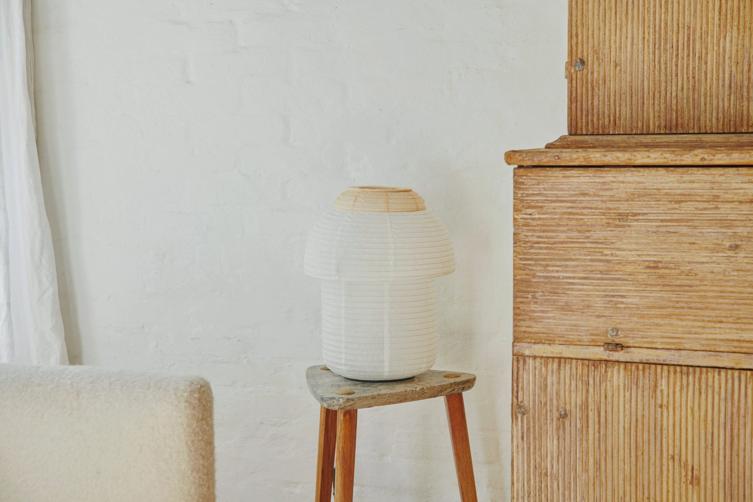Made By Hand Papier Table Lamp 30 Double Table, Soft Yellow