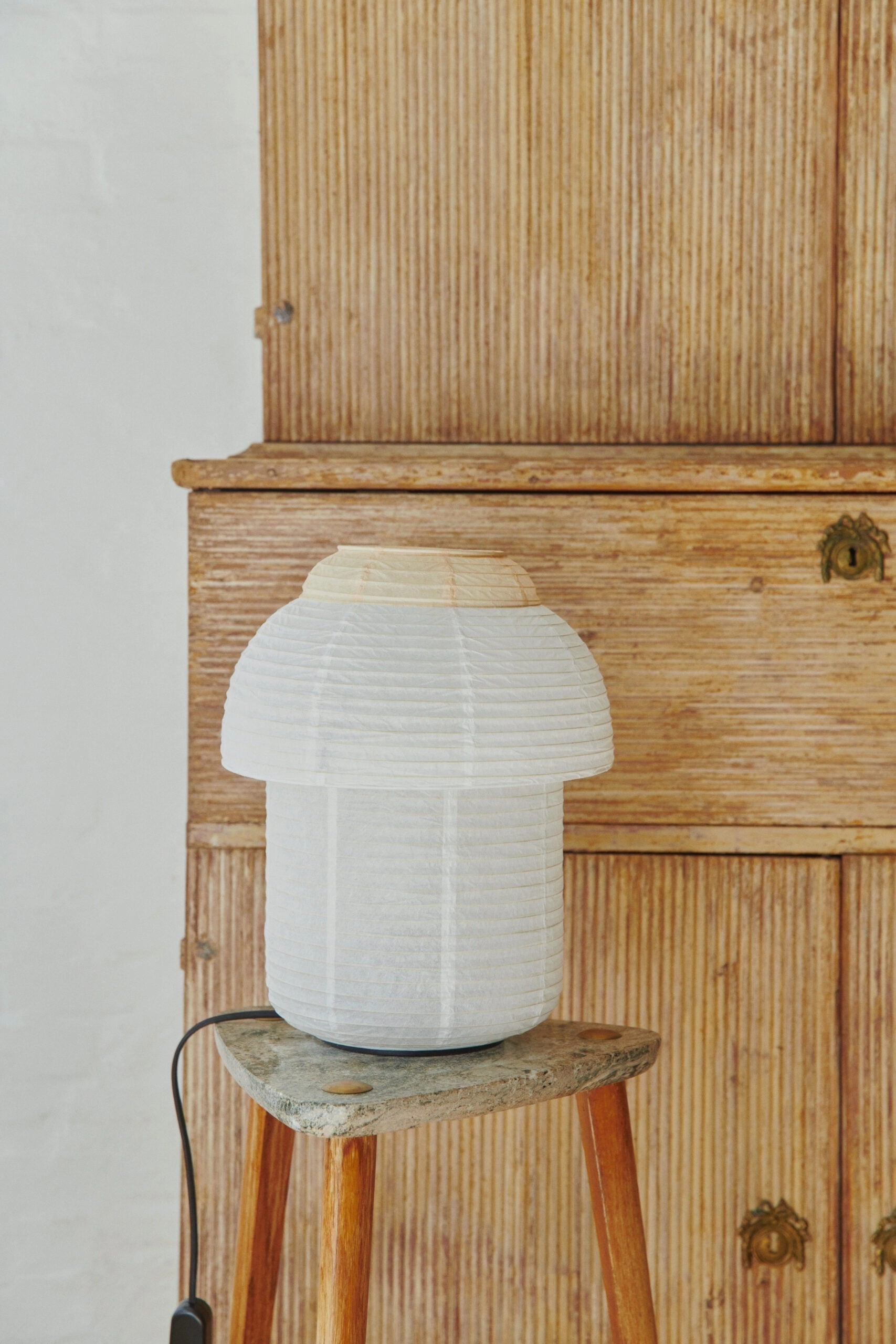 Made By Hand Papier Table Lamp 30 Double Table, Soft Yellow