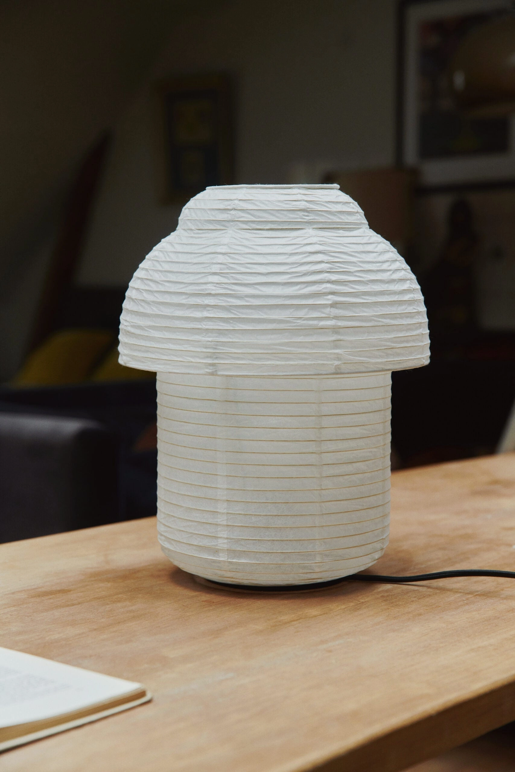 Made By Hand Papier Table Lamp 30 Double Table, White