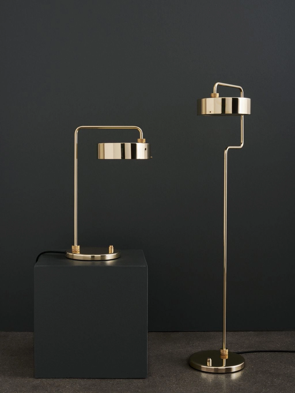 Made By Hand Petite Machine Floor Lamp H: 108, Royal Blue