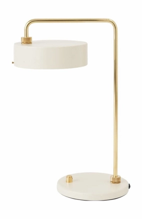 Made By Hand Petite Machine Table Lamp H: 52, Oyster White designer outdoor lamp