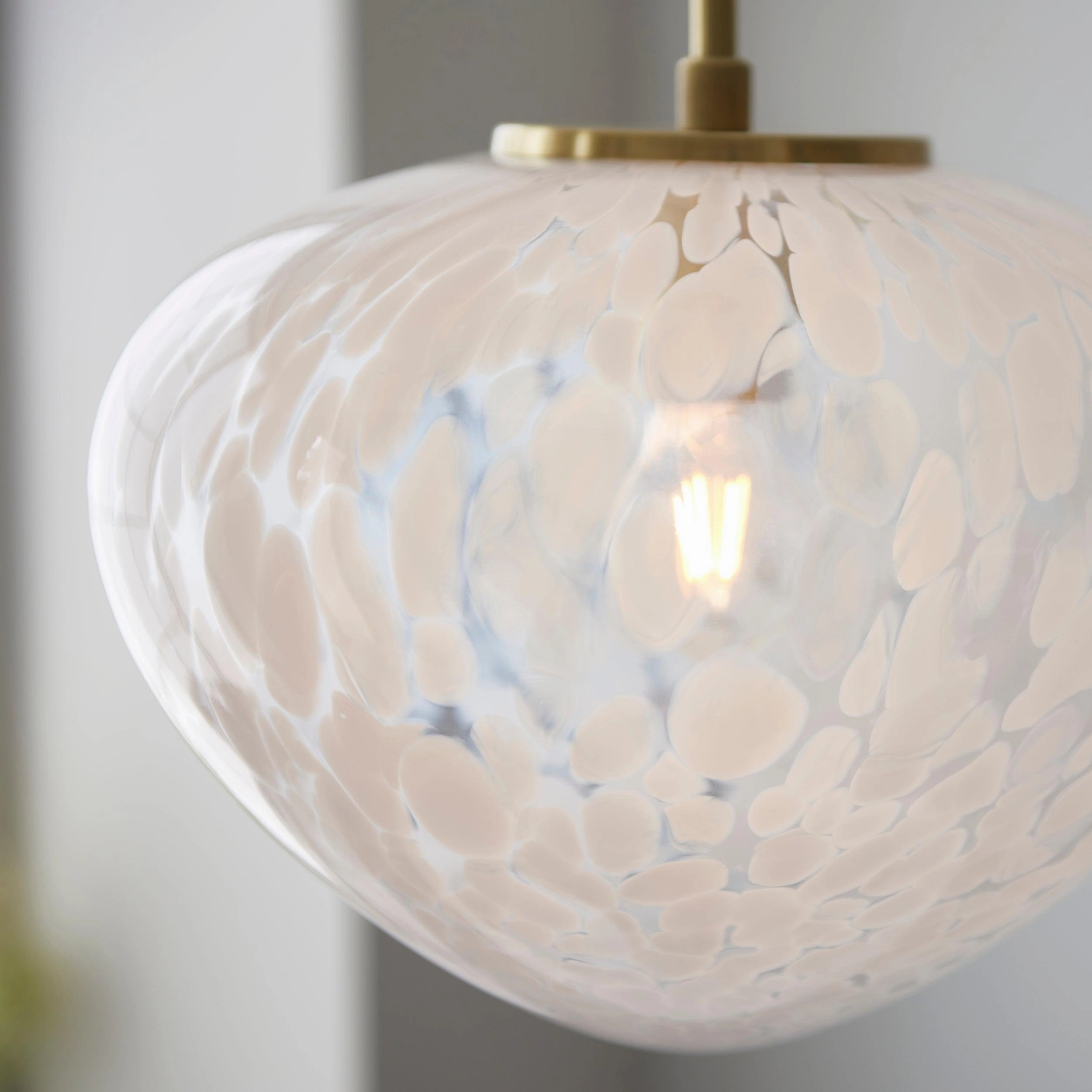Mali Art Deco Ceiling Pendant Light With Confetti Glass
