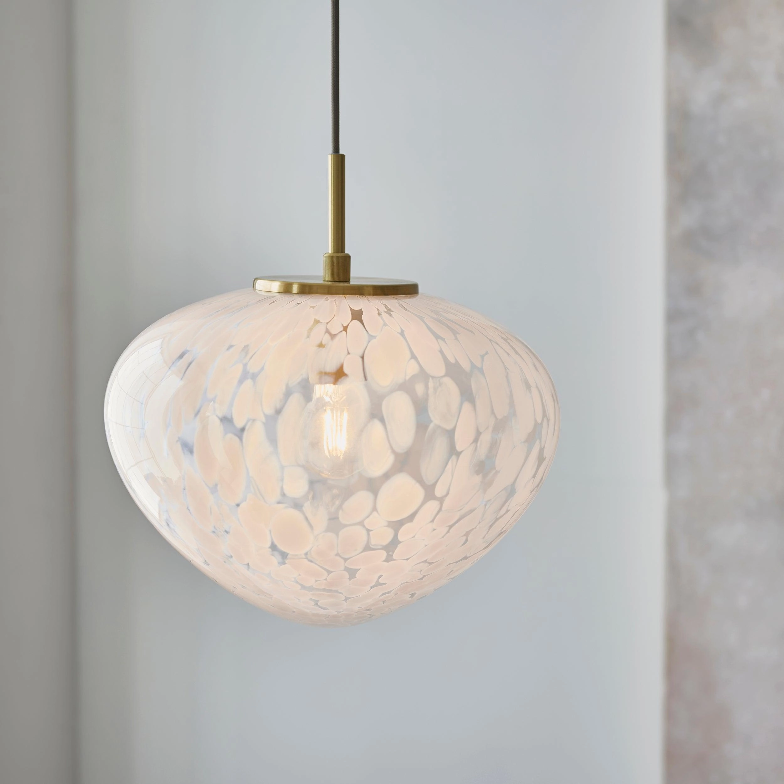 Mali Art Deco Ceiling Pendant Light With Confetti Glass