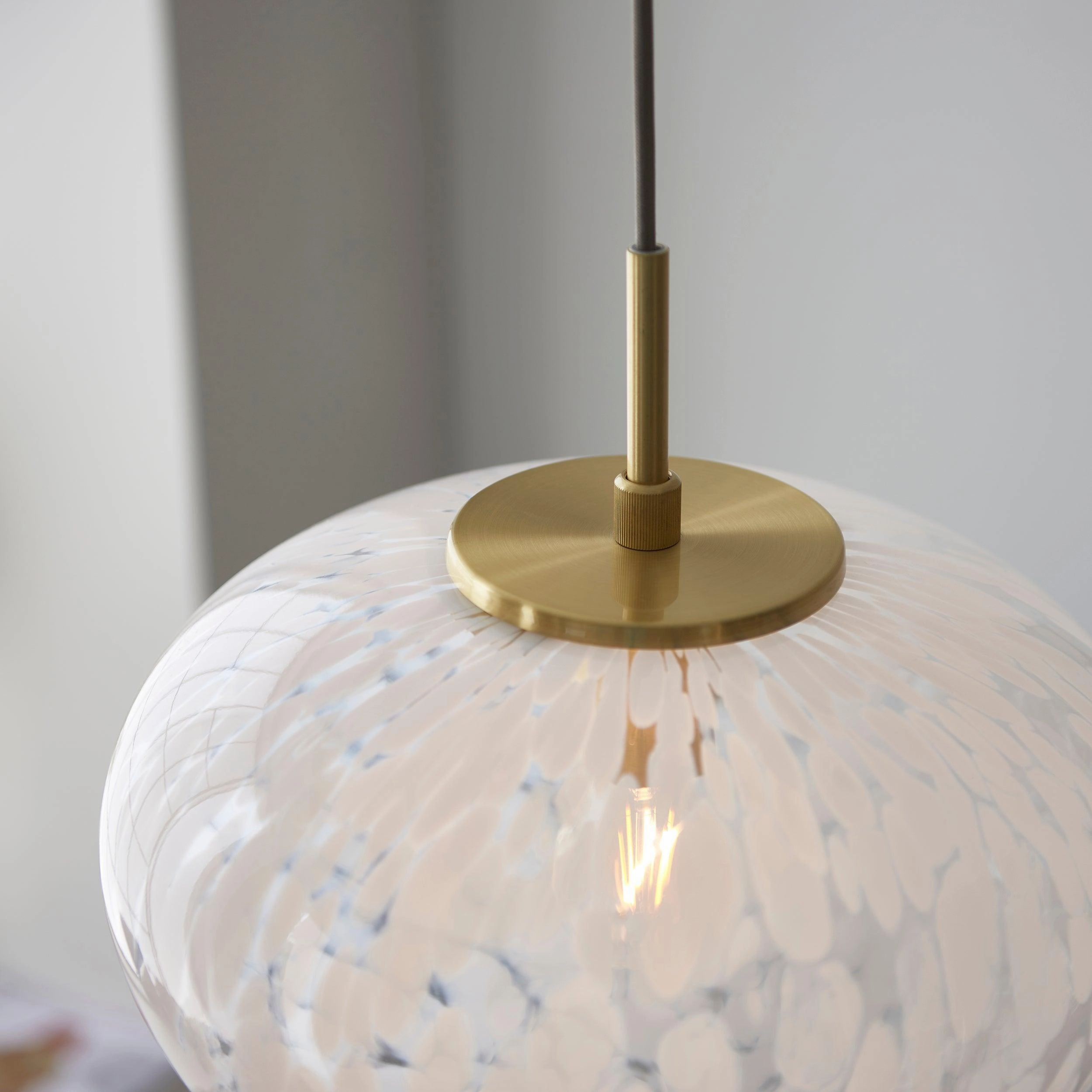 Mali Art Deco Ceiling Pendant Light With Confetti Glass