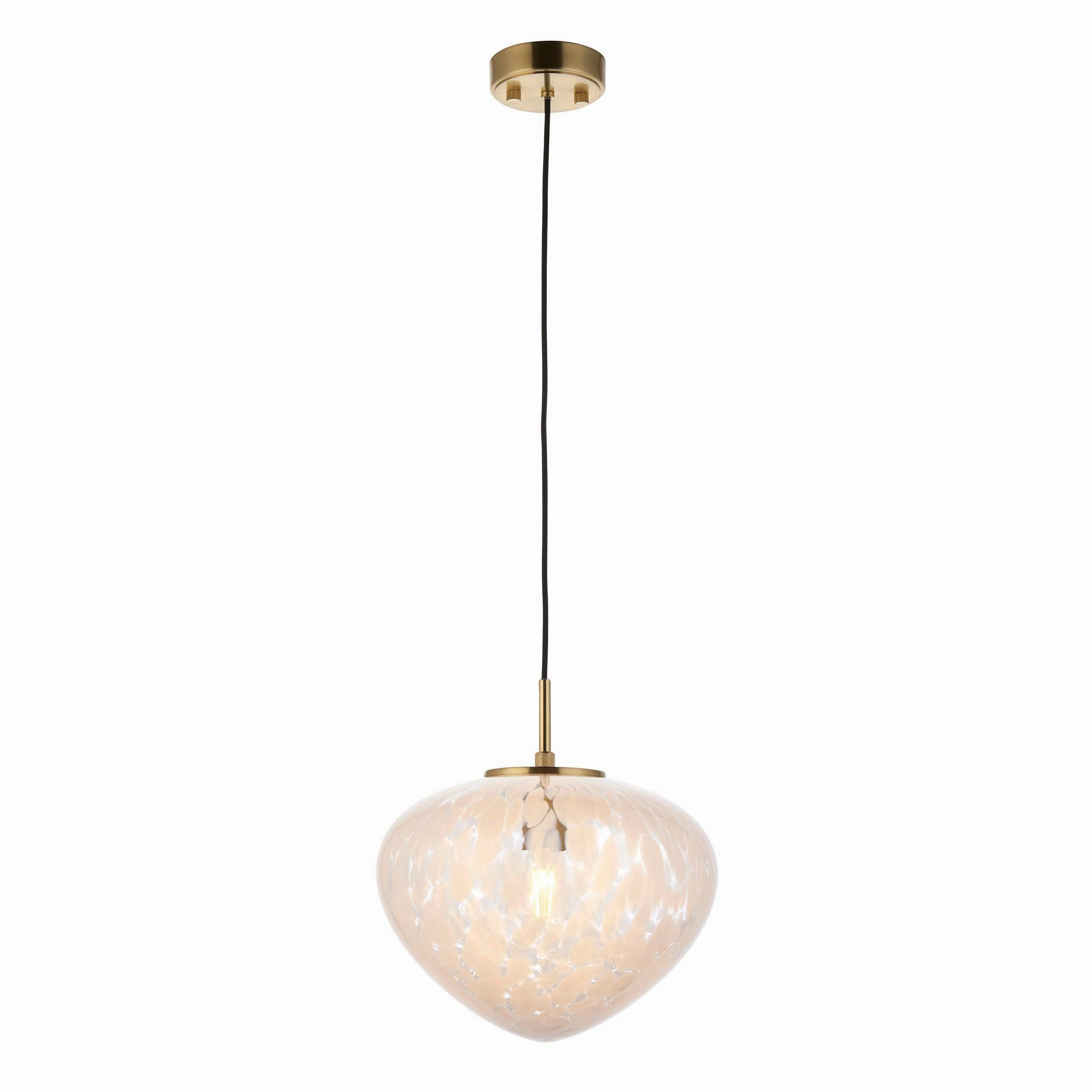 Mali Art Deco Ceiling Pendant Light With Confetti Glass