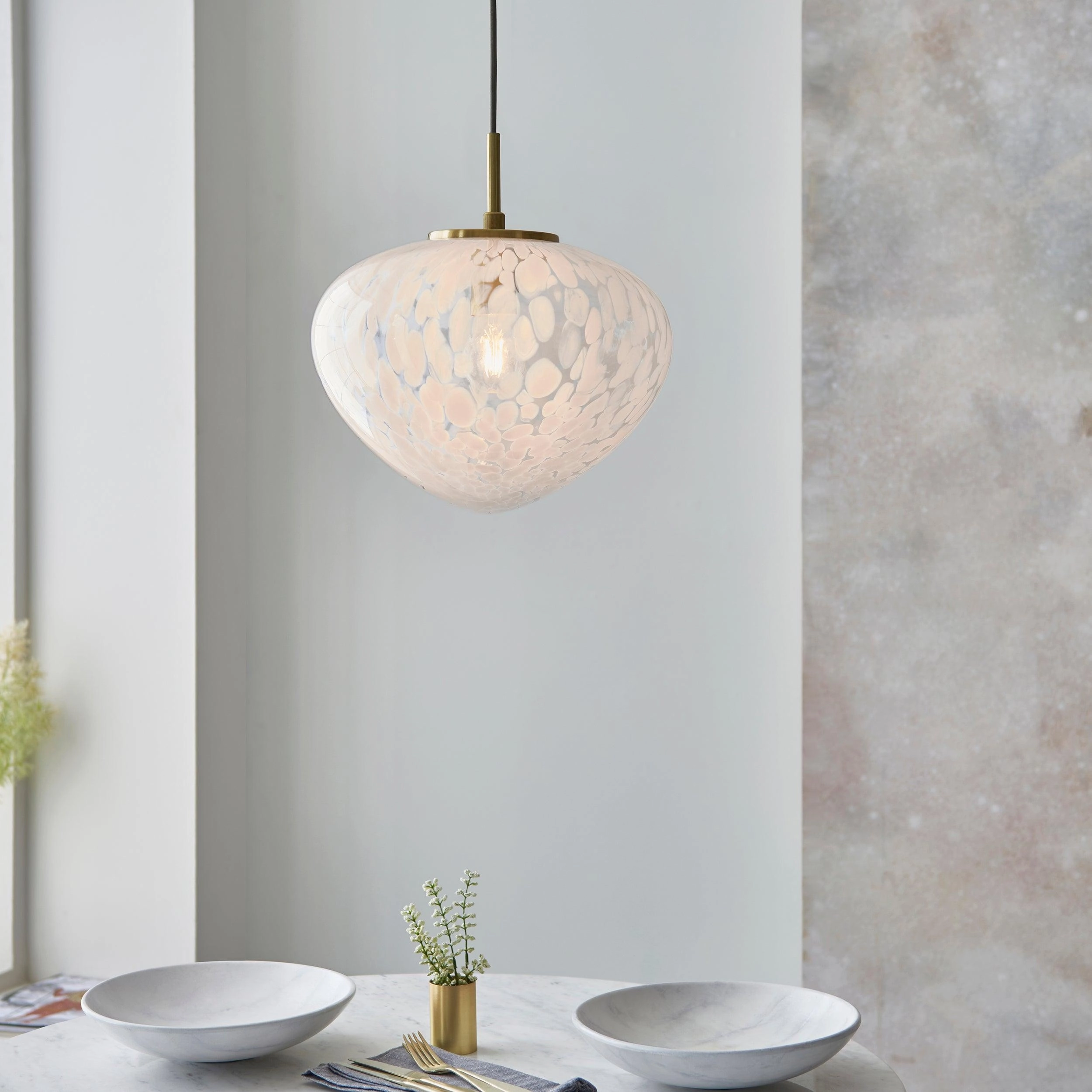 Mali Art Deco Ceiling Pendant Light With Confetti Glass minimalist ceiling light
