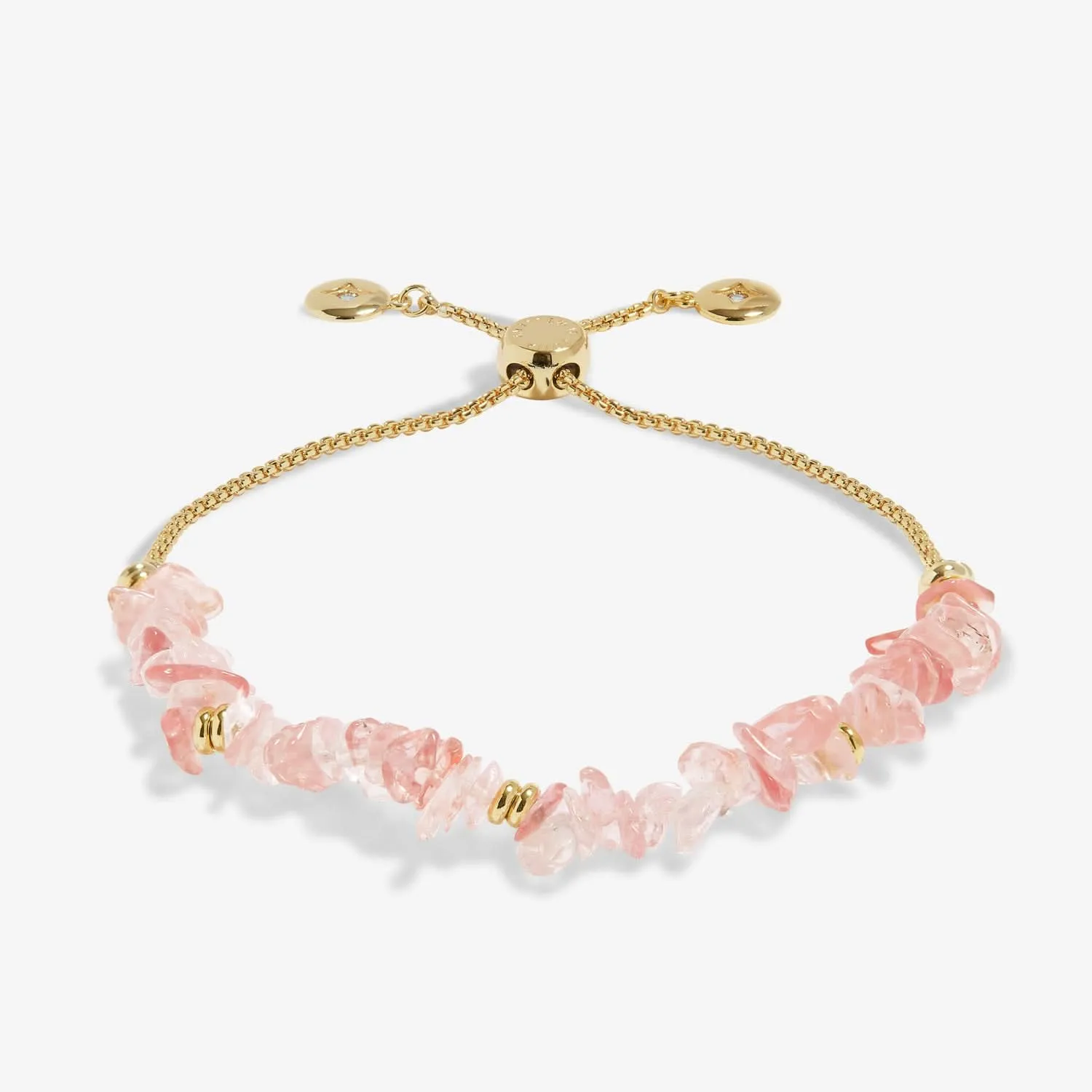 Manifestones Watermelon Stone Gold Plated Bracelet 7449 Joma Jewellery