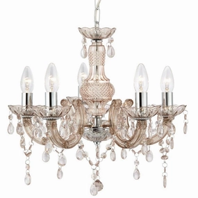 Marie Therese -5 Light Mink Glass/Acrylic Chandelier simple ceiling design light