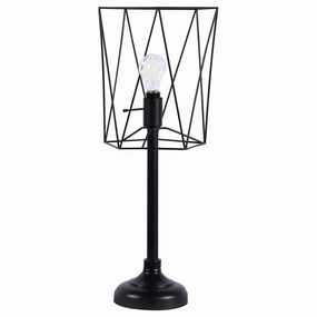 Mayfield Metal Slender Torch Table Lamp Black mini decorative bulb