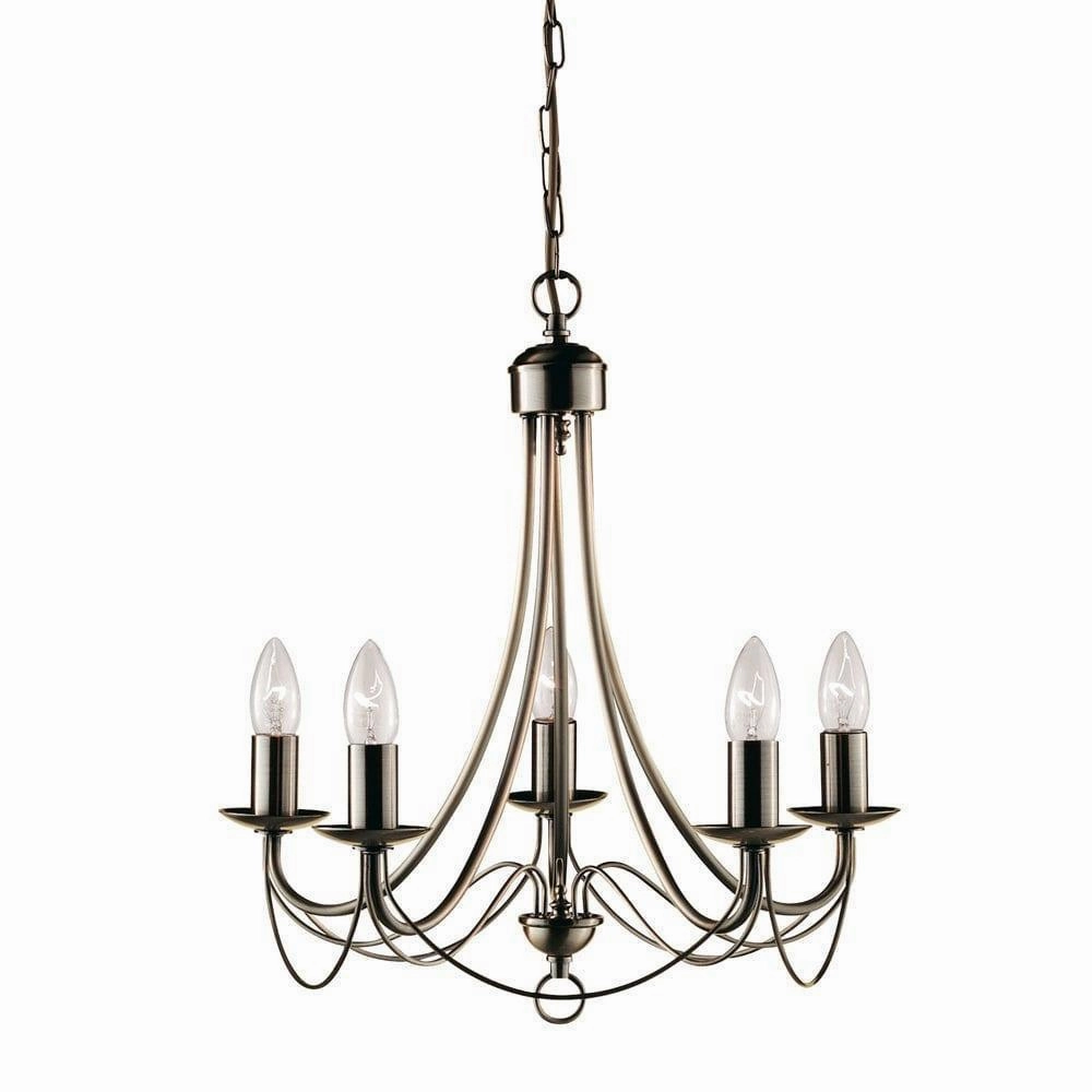Maypole 5 Light Antique Brass Ceiling Pendant Searchlight simple ceiling design light