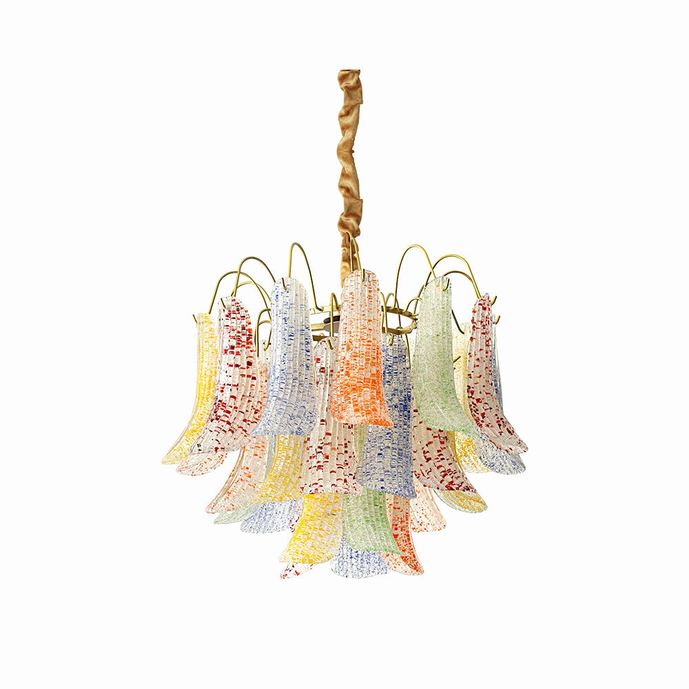 Mazzega Murano Glass Chandelier flowerpot LED lamp