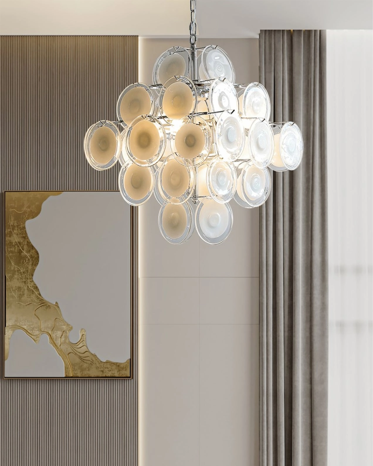 Medallion Glass Chandelier