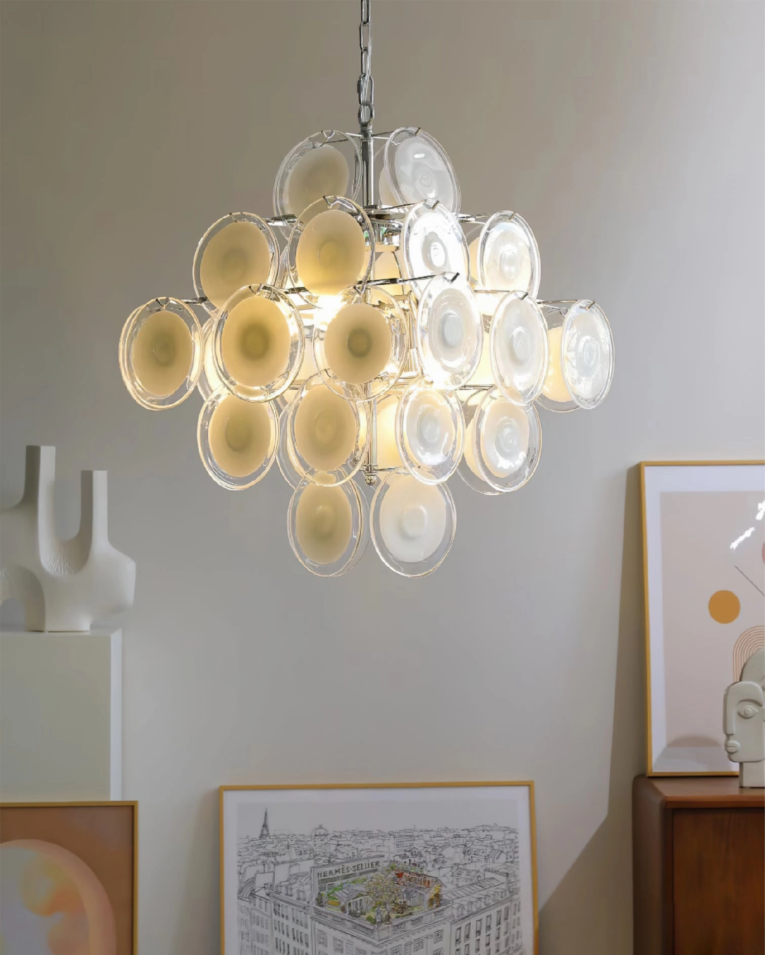 Medallion Glass Chandelier