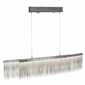 Memphis LED Satin Silver Chain String Bar Ceiling Pendant minimalist ceiling light