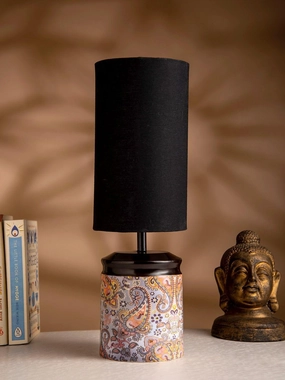 Metal Ambee printed Lamp with Solid Black Shade Louis Poulsen chandelier