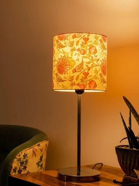 Metal Chrome Finish Lamp with Multicolor Birdy Shade Louis Poulsen chandelier