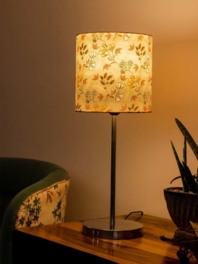 Metal Chrome Finish Lamp with Multicolor Gardenia Shade Louis Poulsen chandelier