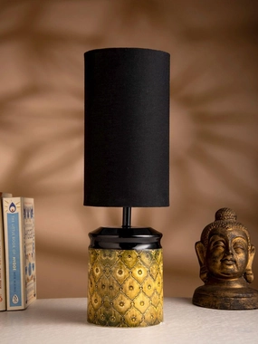 Metal Diamond Tile Print Lamp with Solid Black Shade Louis Poulsen chandelier