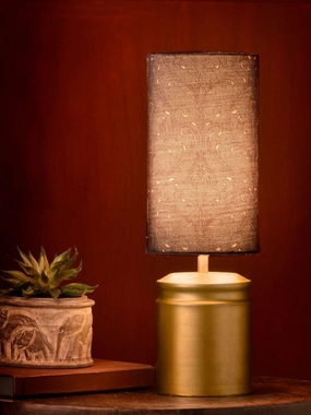 Metal Golden Table Lamp with Dark Forest Shade Louis Poulsen chandelier